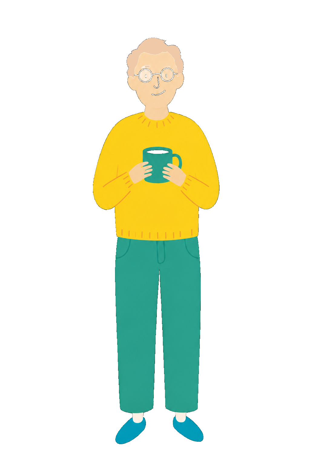 Illustratie van een senior