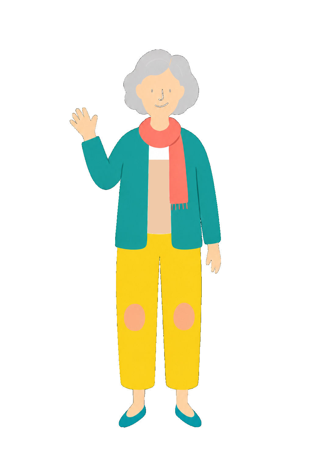Illustratie van een senior