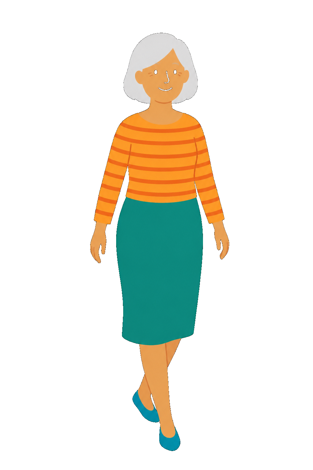 Illustratie van een senior